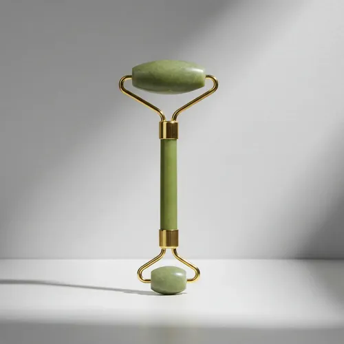 Rodillo Masajeador Facial Y Corporal De Jade Verde Danfula