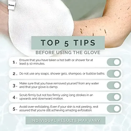 Guantes Exfoliantes De Belleza 2 Mitones Baño Y Ducha