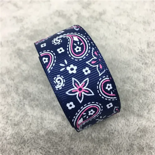 Lazo Para El Pelo Con Cinta De Grogrén Estampado De 5 Yardas
