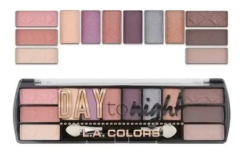 Paleta Sombras 12 Colores Mate Metalizado L.A. Colors CES421 Dawn