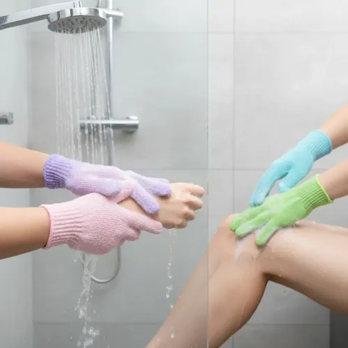 Guante Exfoliante Manopla Piel Suave Corporal Baño Ducha Spa
