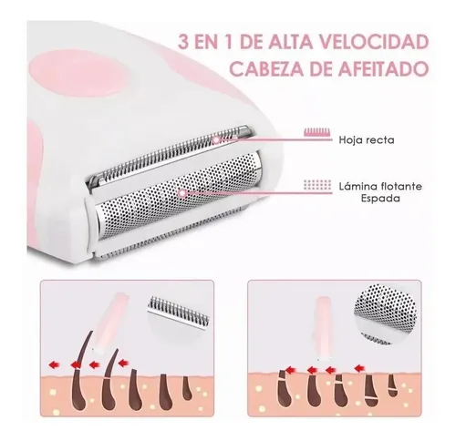 Mujer Eléctrica Depiladora Máquina De Afeitar Recargable \