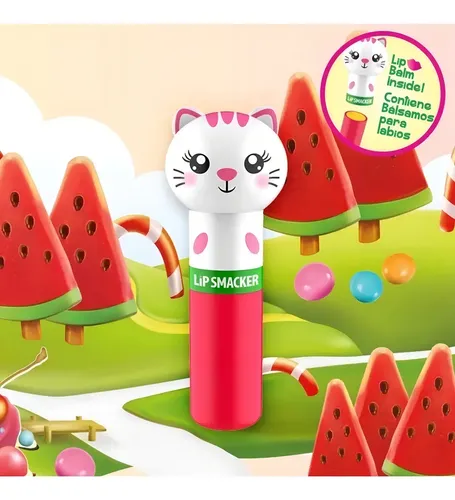 Lip Smacker Lippy Pals Bálsamo Labial Gatito Sabor Sandía Hidratante