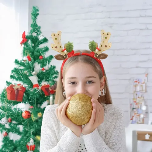 8 Diademas Navideñas For El Pelo Con Purpurina Navideña Con