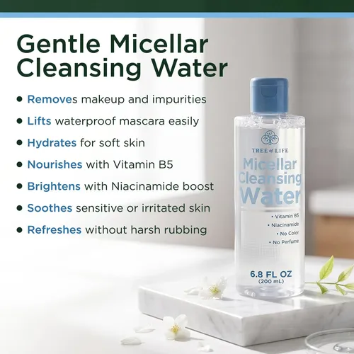 Tree Of Life Beauty Agua De Limpieza Micelar (6.8 Fl Oz)