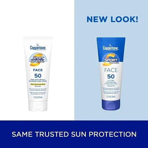 Protector Solar Facial Mineral Coppertone Sport Spf 50 Oxido