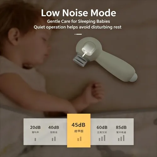 Lima De Uñas Eléctrica Recargable Por Usb Para Bebés