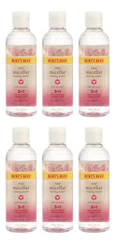 Agua Micelar Tonificante Burts Bees Rose, Paquete De 6