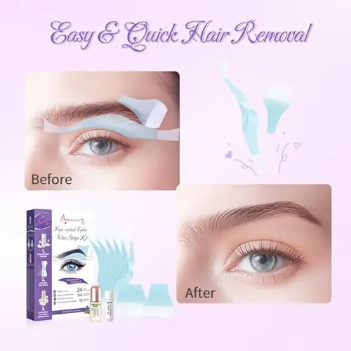 Kit De Tiras De Cera Para Cejas Beauty7 Sensitive High Arche