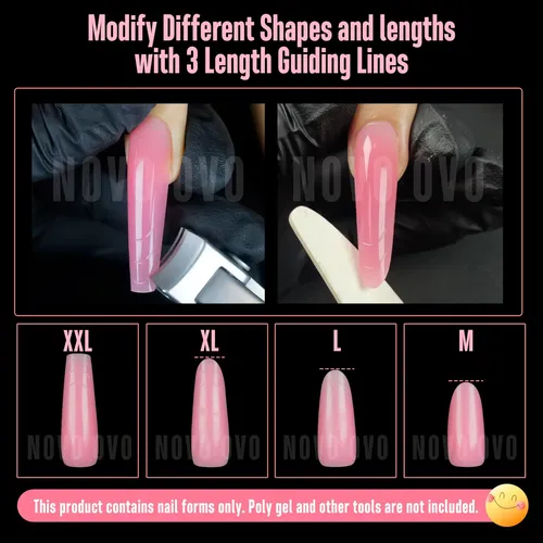 Nail Dual Forms Novo Ovo, Forma Cuadrada, Cónica, Para Polig