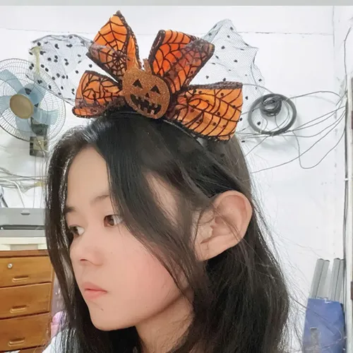 Hy Halloween Calabaza Diadema Mujeres Niñas Elástico –