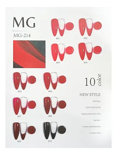 Esmalte Semipermanente Gel Polish Colores Rojos Magic Girl
