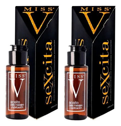 Pack X2 Aceite Lubricante Saborizados Masajes Miss V