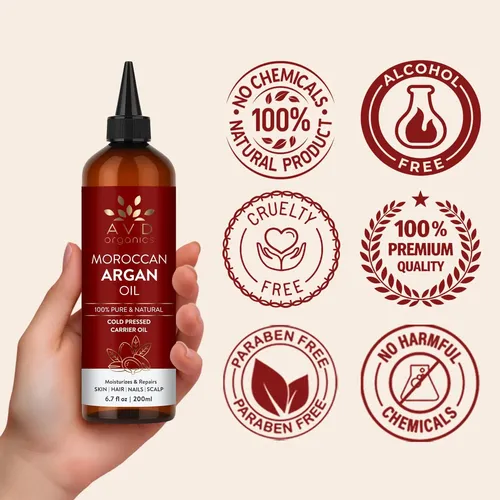 Aceite De Argán Avd Organics 200ml Hidratante Capilar Piel