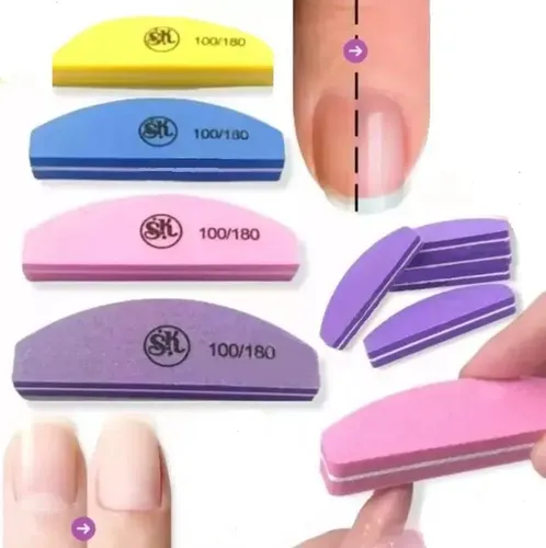 3 Mini Lima Sponge 100/180 Uñas Esculpidas Manicuria Luna
