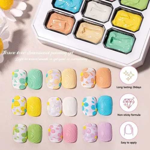 Paleta De Esmalte En Gel Para Uñas 9 Tonos