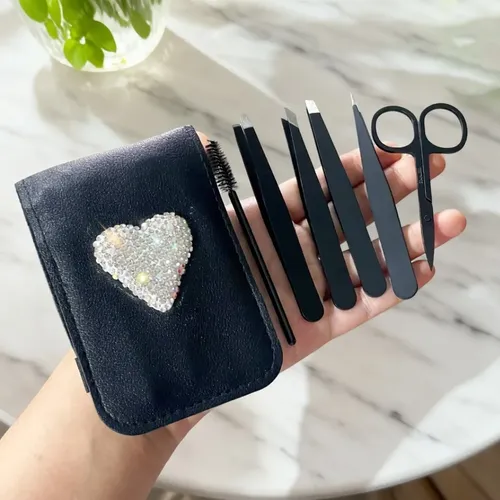 Kit Recortador De Cejas, Pinzas, Tijeras, Cepillo De Cejas,