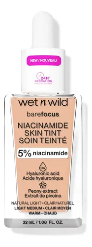 Wet n Wild Base de Maquillaje Serum Bare Focus Niacinamide Skin Tint Cream Beige