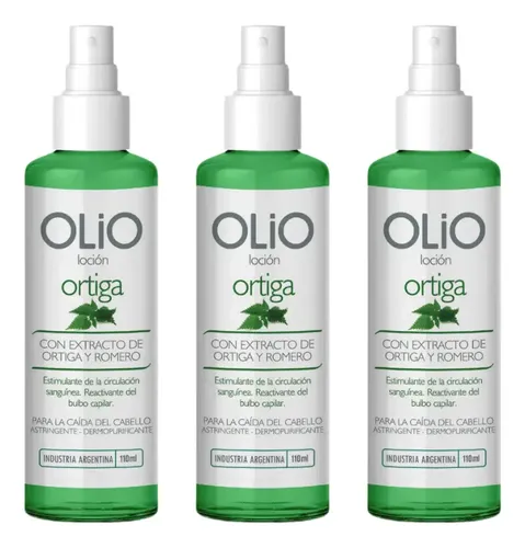 Olio Loción Anti Caída Ortiga Romero 110ml X3