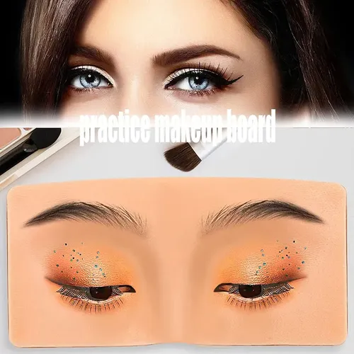 Maniquí De Maquillaje De Práctica De Silicona Ojos Faciales