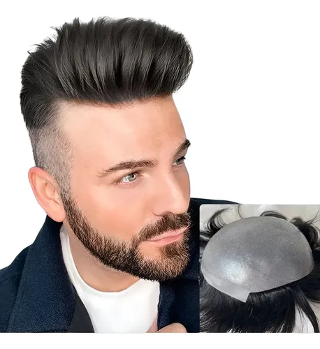 Prótesis Capilar Masculina – Castaño Oscuro