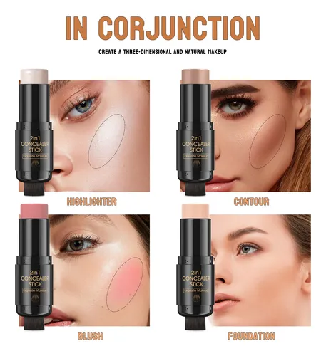 Hellokiss Barra De Rubor Doble Para Contornear, 1