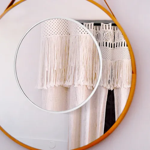 Espejo De Maquillaje Con Aumento, 1 Unidad, Con Ventosa, Par