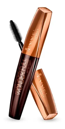 Máscara de pestañas Rimmel London Wonder’Full con aceite de Argán 11ml color extreme black 1 unidad