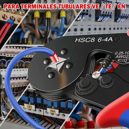 Pinza Prensadora Con Trinquete Hsc8 64a Para Terminales De