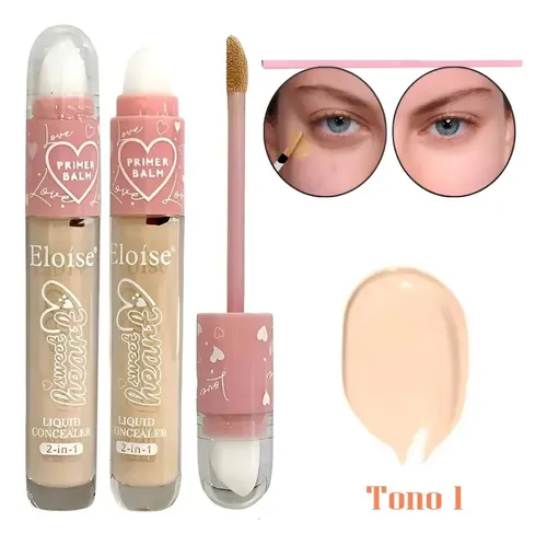 Corrector Doble Para Ojeras Cremoso + Barra Cubre Poros