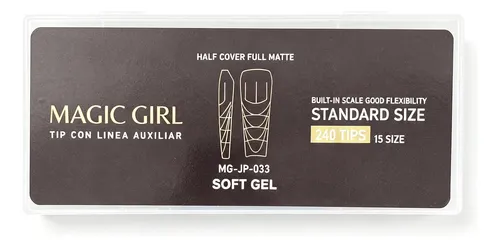 Tips Mate Soft Gel Uñas Postizas 240pcs 15 Tamaños