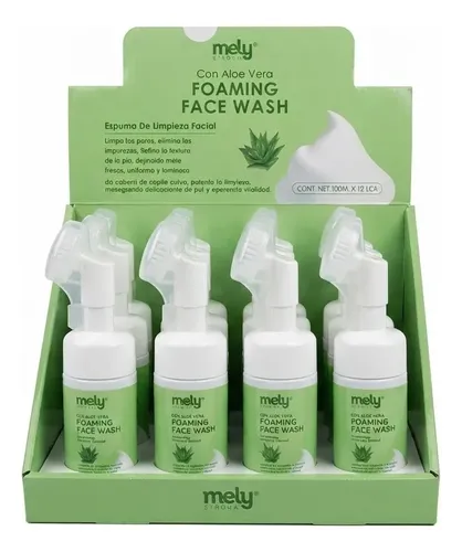 Limpiador Espuma Limpieza Facial Cepillo Silicona Aloe Vera