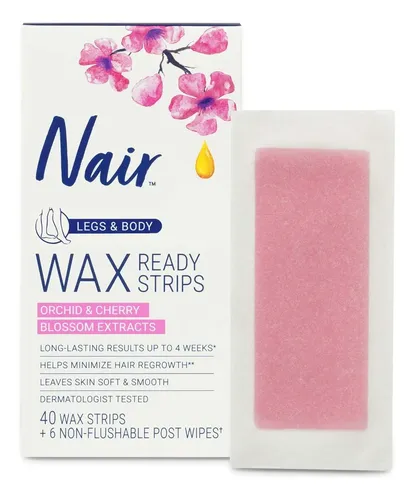 Nair Hair Remover Cera Ready-strips 40 Recuentos Piernas/cue