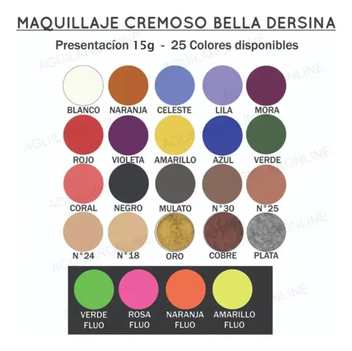 Maquillaje Cremoso Bella Dersina 15g
