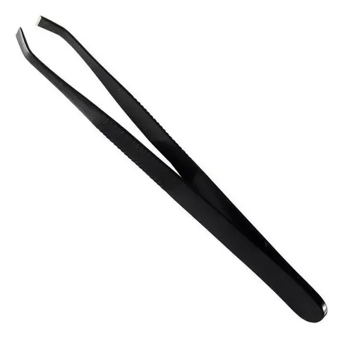 Pinza Para Depilar Cejas Negra Acero Inoxidable X12 Undiades