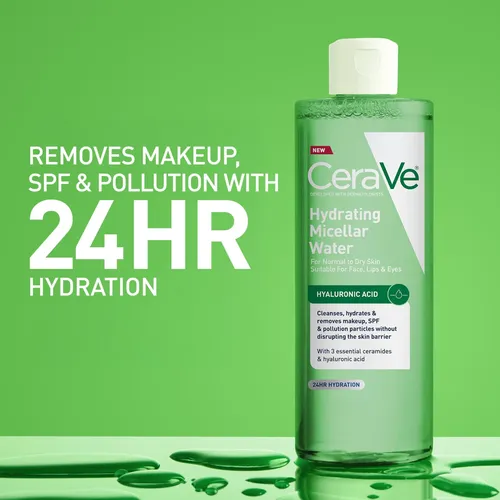 Agua Micelar Hidratante Cerave, 13 Onzas, Desmaquillante