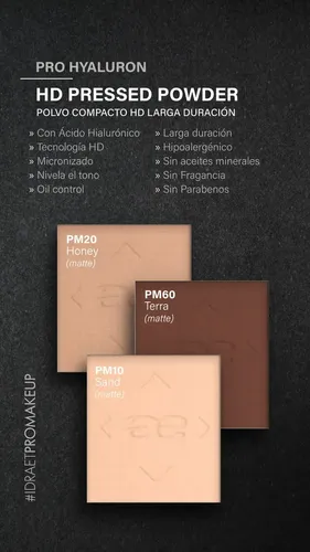 Idraet – Polvo Compacto Hd – Tono Pm20 Honey (matte) Color Marrón claro