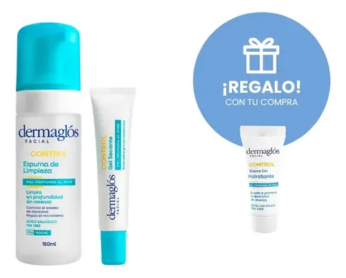 Dermaglos Control Espuma Facial 150ml + Gel Secante 15ml