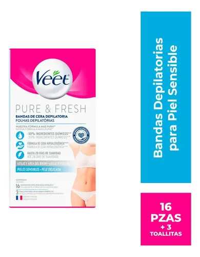 Veet Bandas Frías Ingles/axilas Piel Sensible 16u