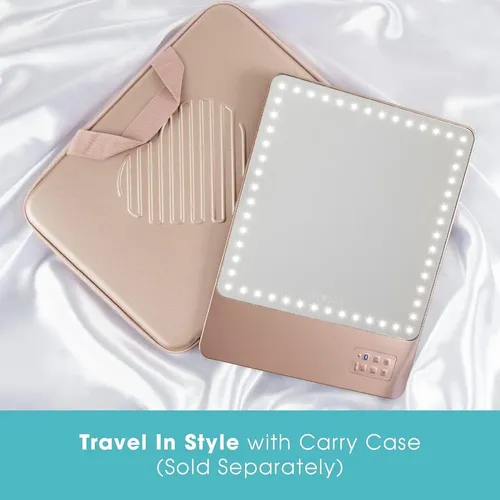 Glamcor Riki Skinny Espejo De Maquillaje Con Luz Y Aumento