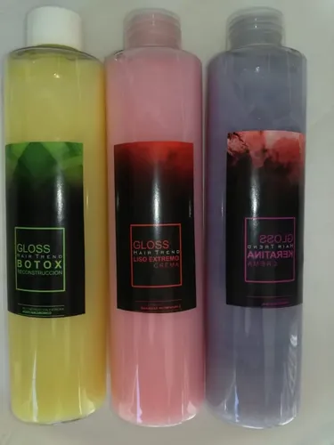 Combo Gloss X4 L Alisado, Botox,plastif, Keratina A Eleccion