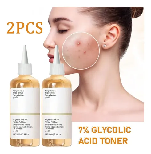 Tónico Exfoliante Ácido Glicólico 7% 100ml X2 Frascos