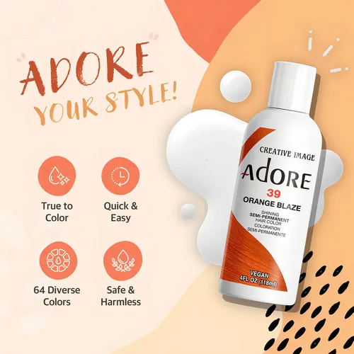 Adore – Tinte Semipermanente Para Cabello, 4 Onzas Liquidas