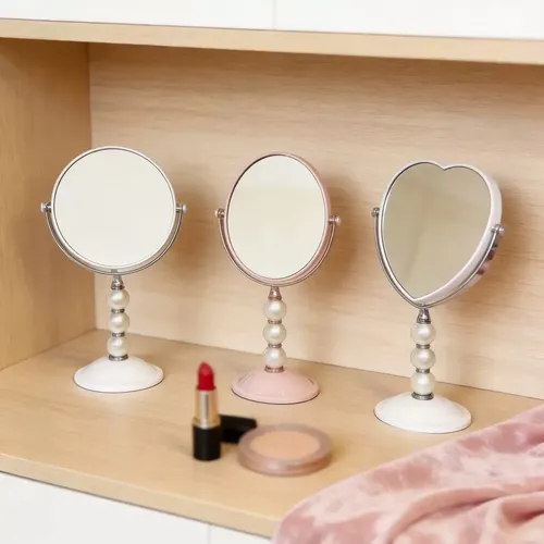 Espejo De Mesa Doble Faz Con Aumento Varios Modelos