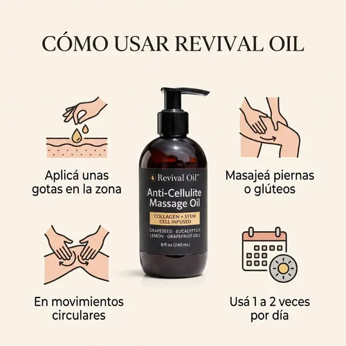 Revival Oil Aceite Anticelulítico Pack 2 Unidades Limón