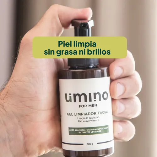 Gel Limpiador Facial Hombre Umino Piel Grasa Anti Acne