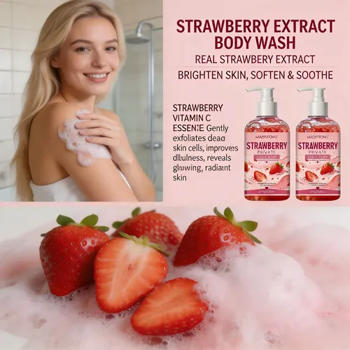 Gel De Baño De Fresa Corporal Hidratante 250ml 2u