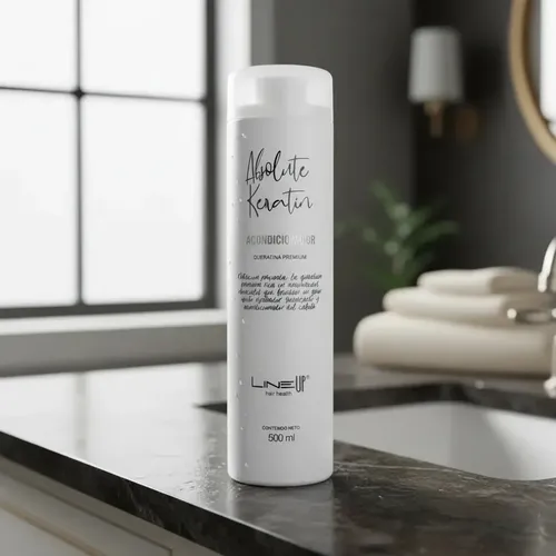 Acondicionador Hidra Hidrolized Absolute Keratin Cabellos Secos Y Dañados Keratina Hidrolizada AntiFrizz Sella Cutículas Activa el Color sin Parabenos Producto Profesional 500Mls LineUp