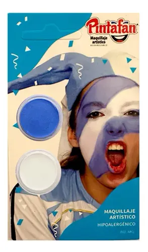 Kit Maquillaje Artistico 2 Pinturas Argentina Futbol Cara