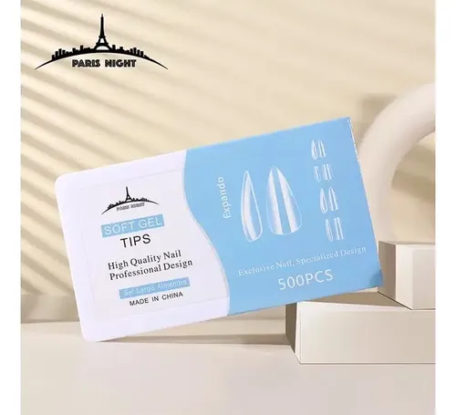 Tips Para Soft Gel Y Press On Nails Paris Night X500 X2